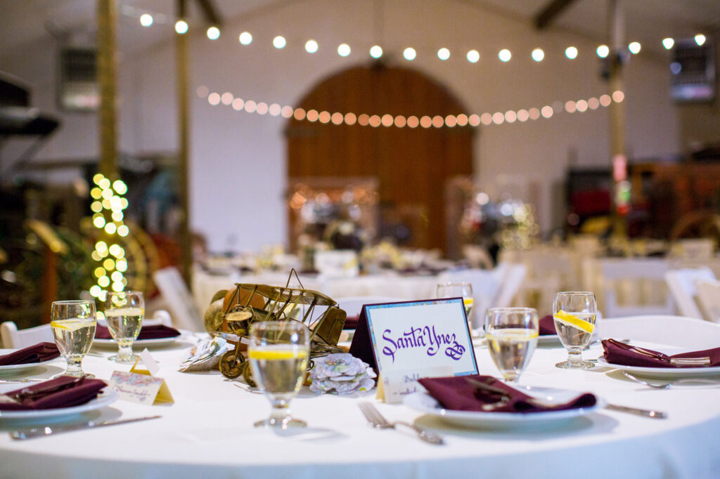 beautiful table at an event at the museum